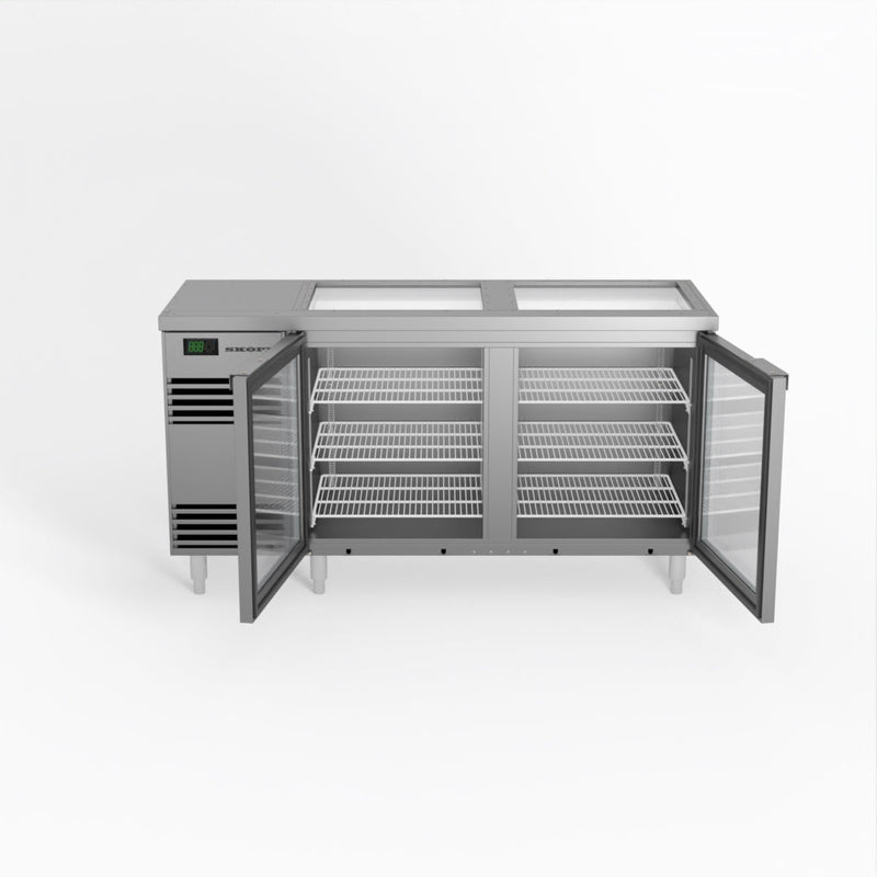 Skope 2 Glass Door Chiller - Stainless Steel