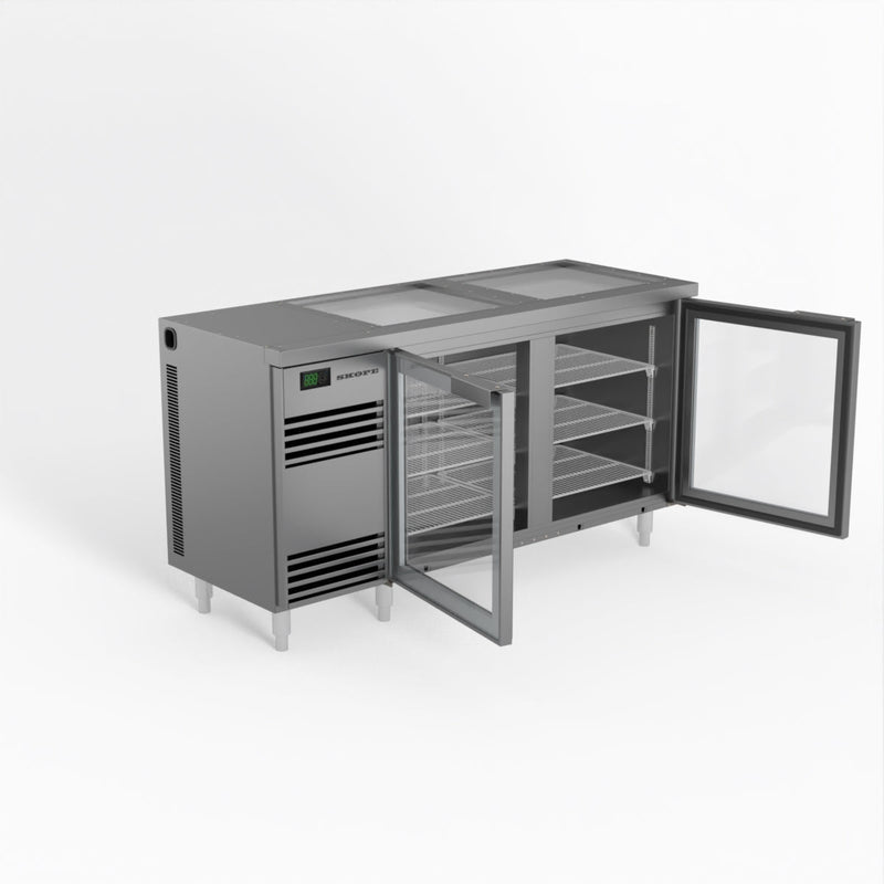 Skope 2 Glass Door Chiller - Stainless Steel