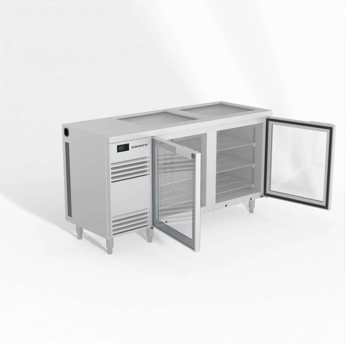 Skope 2 Glass Door Chiller - White