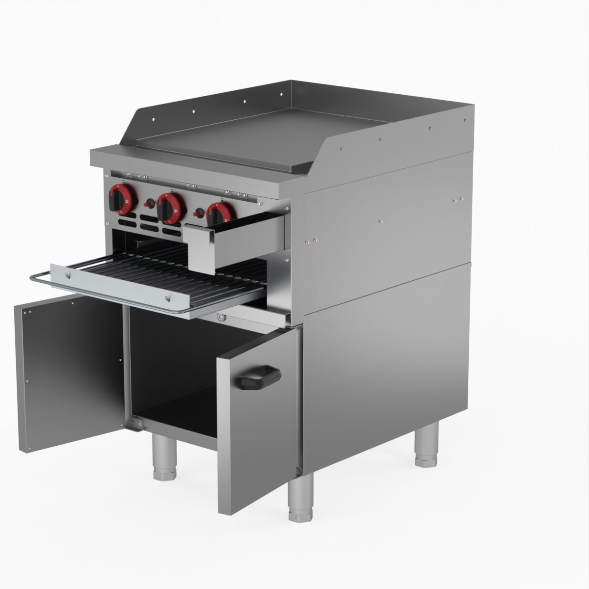 GasMax Gas Griddle and Gas Toaster with Cabinet GGS-24