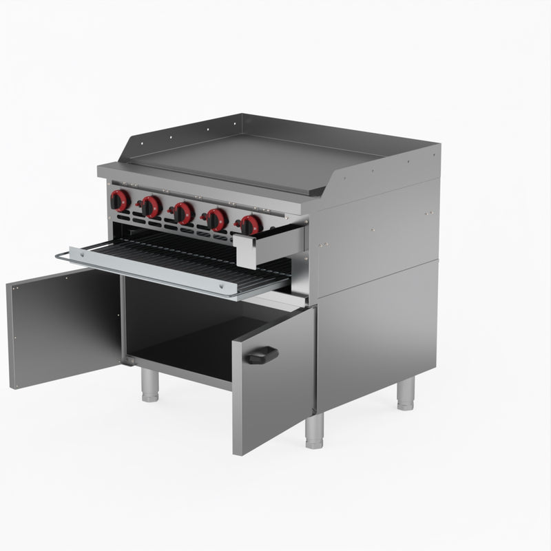 GasMax Gas Griddle and Gas Toaster with Cabinet GGS-36