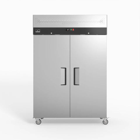 AG 1000 Litre Upright Double Stainless Steel Door Freezer