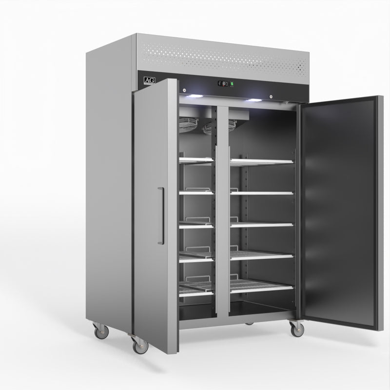 AG 1200 Litre Upright Double Door Stainless Steel Door Fridge GNX1200TN