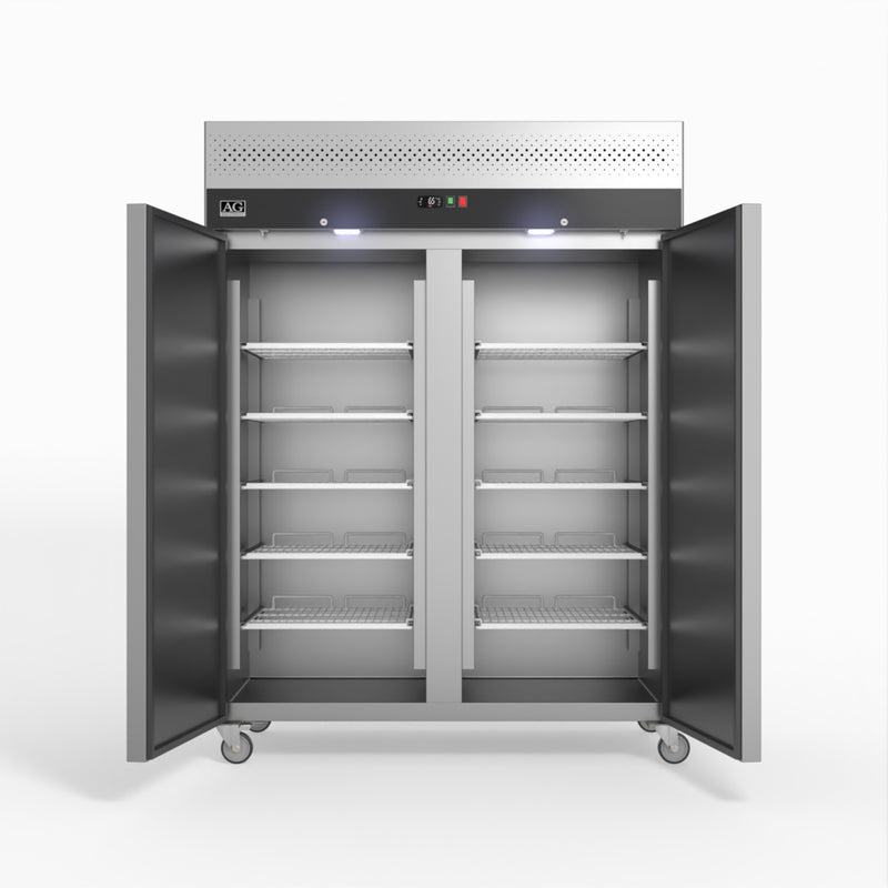 AG 1300 Litre Upright Double Door Stainless Steel Door Freezer