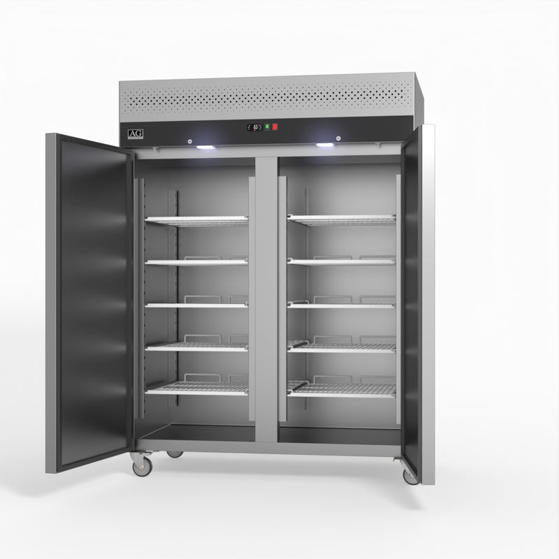 AG 1300 Litre Upright Double Door Stainless Steel Door Freezer