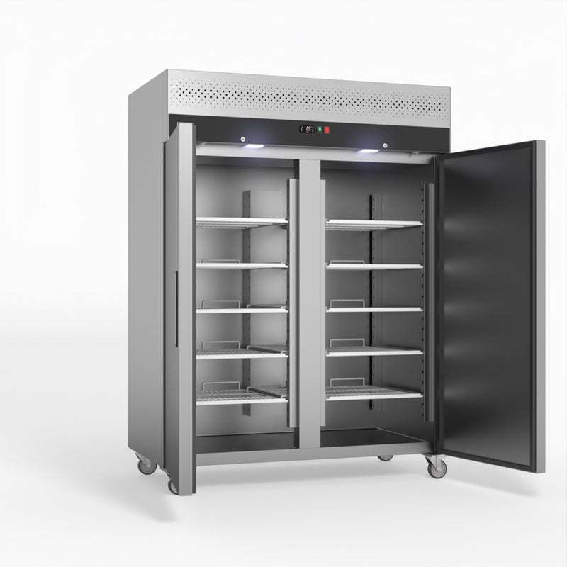 AG 1300 Litre Upright Double Door Stainless Steel Door Freezer