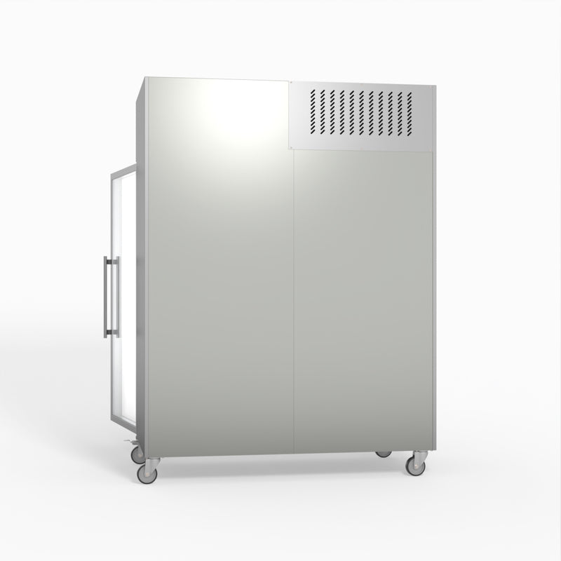 AG 1300 Litre Upright Double Glass Door Display Fridge