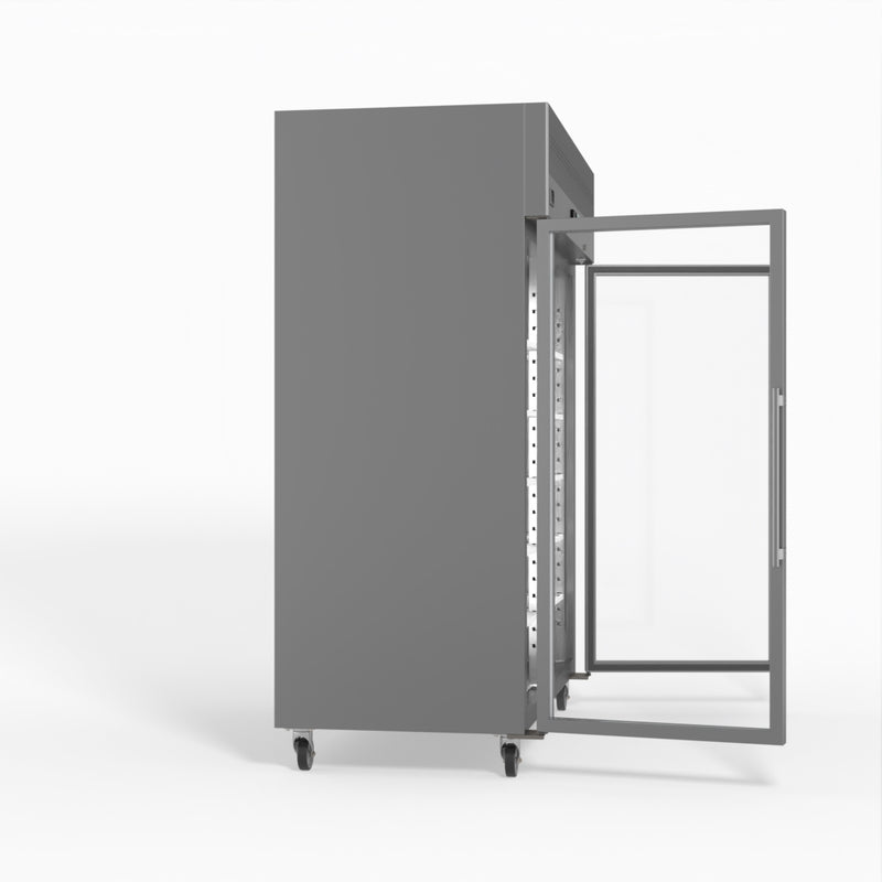 AG 1300 Litre Upright Double Glass Door Display Fridge