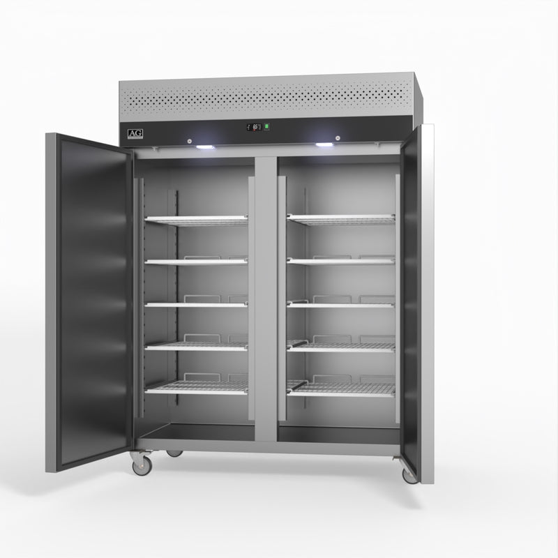 AG 1300 Litre Upright Double Door Stainless Steel Door Fridge