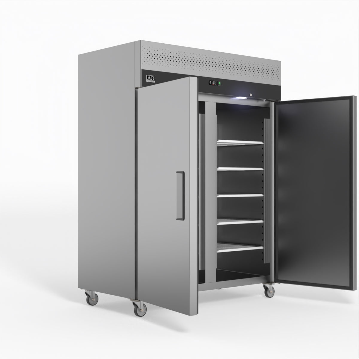 AG 1300 Litre Upright Double Door Stainless Steel Door Fridge