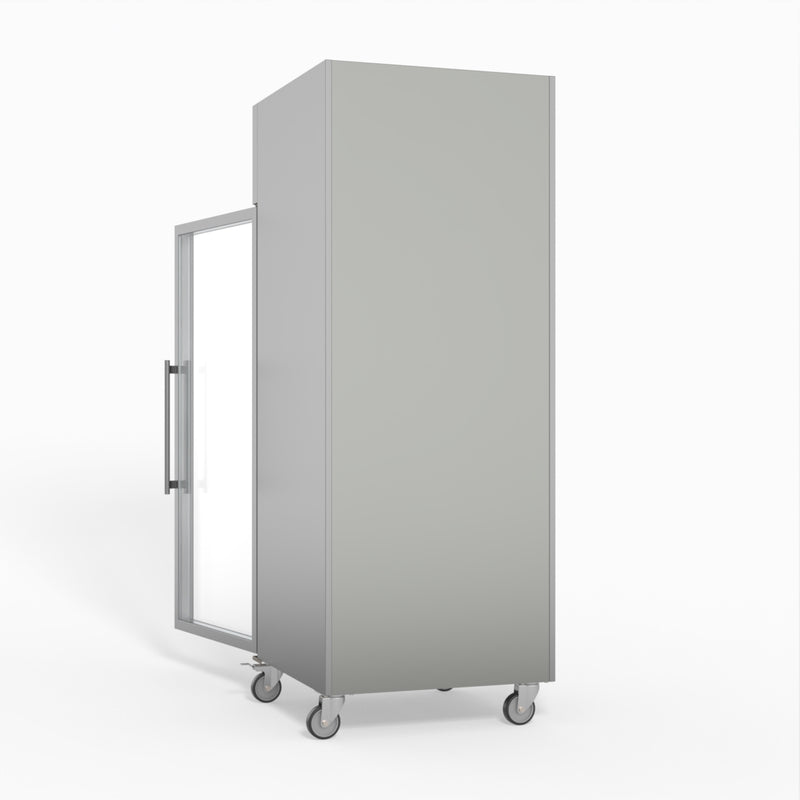 AG 650 Litre Upright Stainless Steel Glass Door Fridge