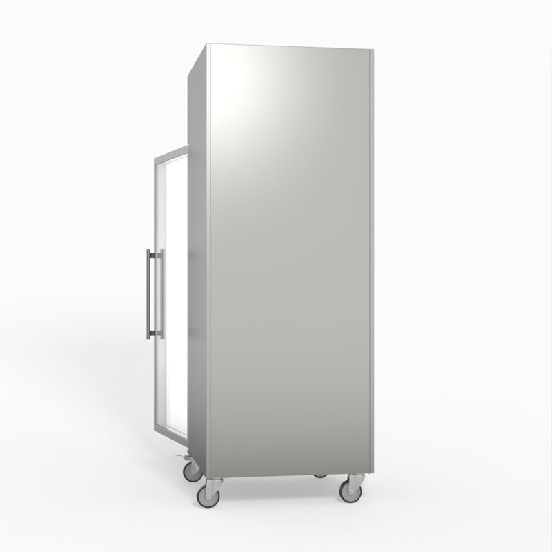 AG 650 Litre Upright Stainless Steel Glass Door Fridge