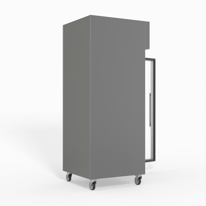 AG 650 Litre Upright Stainless Steel Glass Door Fridge