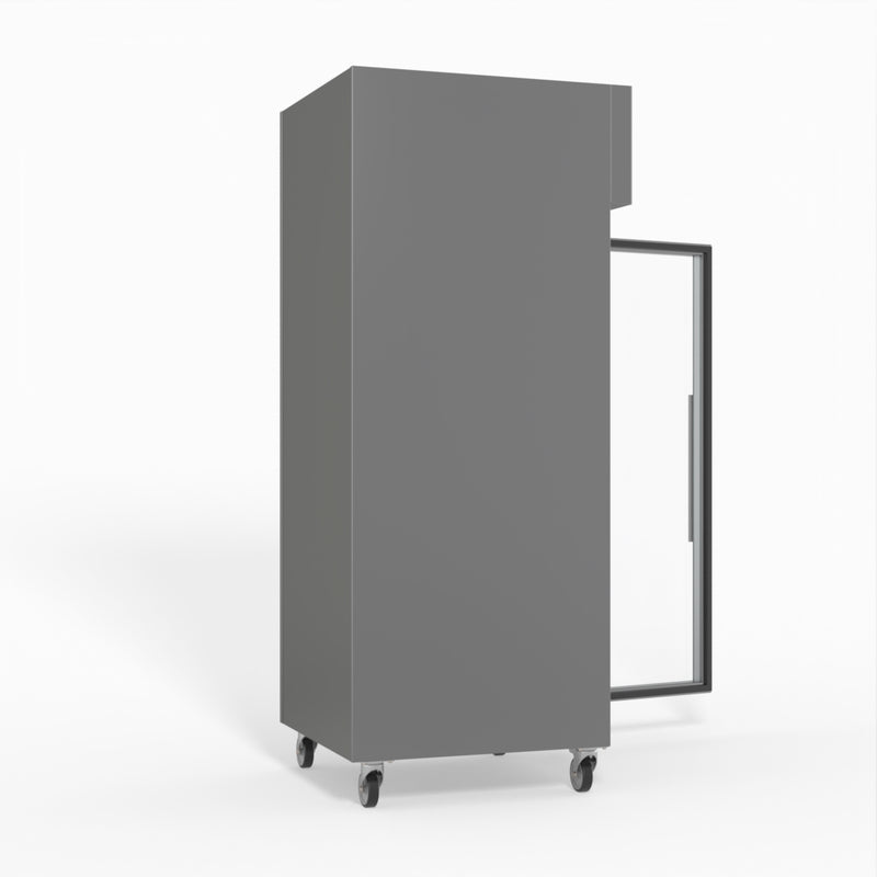 AG 650 Litre Upright Stainless Steel Glass Door Fridge