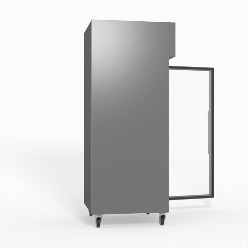 AG 650 Litre Upright Stainless Steel Glass Door Fridge