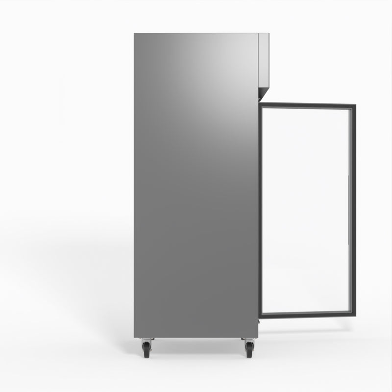 AG 650 Litre Upright Stainless Steel Glass Door Fridge