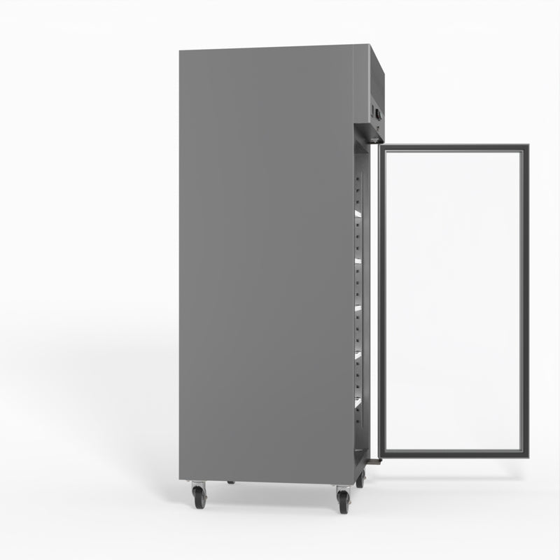 AG 650 Litre Upright Stainless Steel Glass Door Fridge