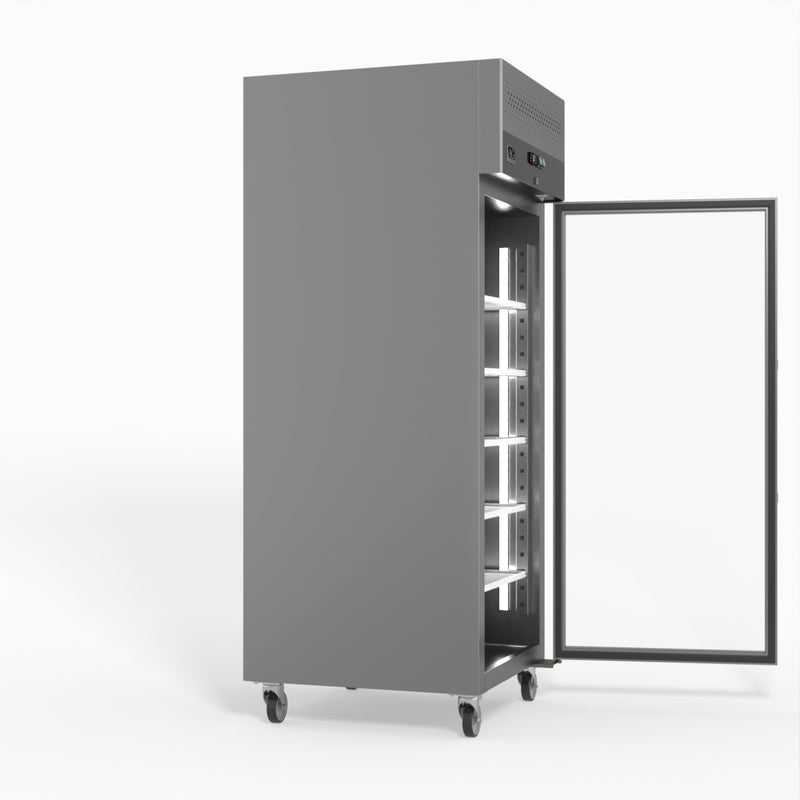 AG 650 Litre Upright Stainless Steel Glass Door Fridge