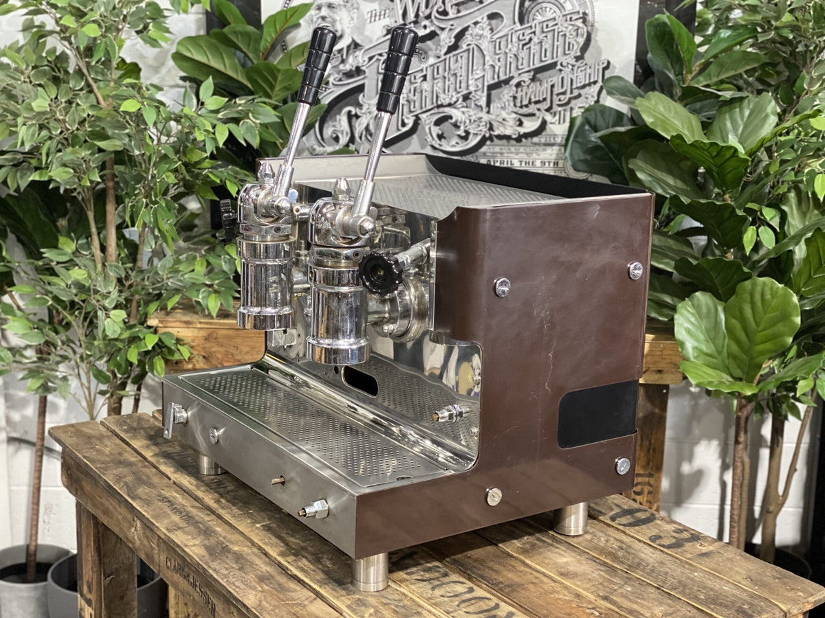 Gaggia Tell Lever 1979 - - 2 Group Commercial Espresso Machine - Commercial - Brown