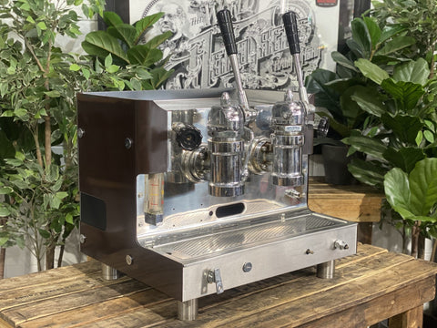 Gaggia Tell Lever 1979 - - 2 Group Commercial Espresso Machine - Commercial - Brown