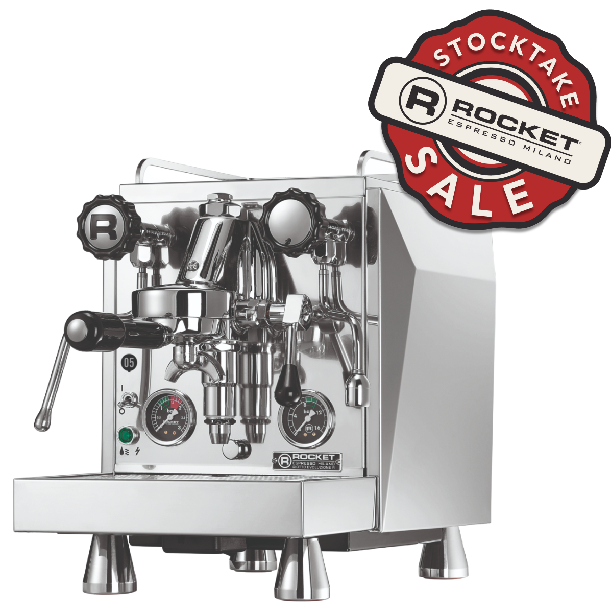 Rocket Giotto Cronometro R - 1 Group Commercial Espresso Machine - Stainless