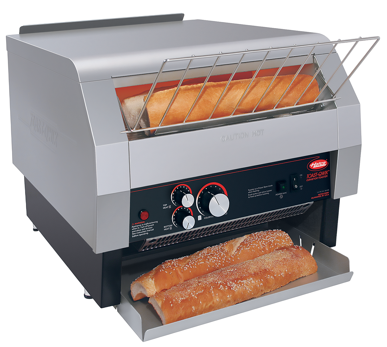 Hatco Toast-Qwik Conveyor Toaster with Colorgard system up to 1200 toast slices / hour - TQ-1800H