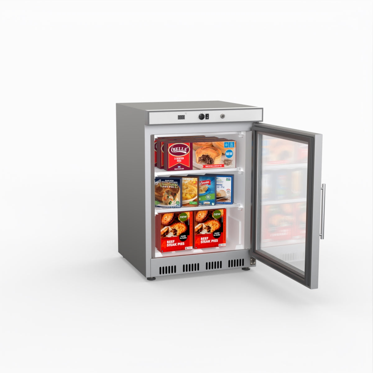 Thermaster Display Freezer With Glass Door HF200G S/S