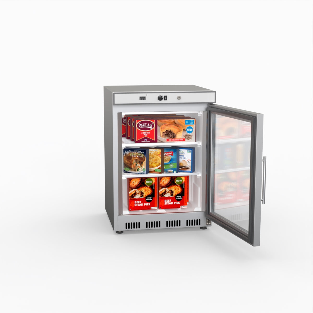 Thermaster Display Freezer With Glass Door HF200G S/S