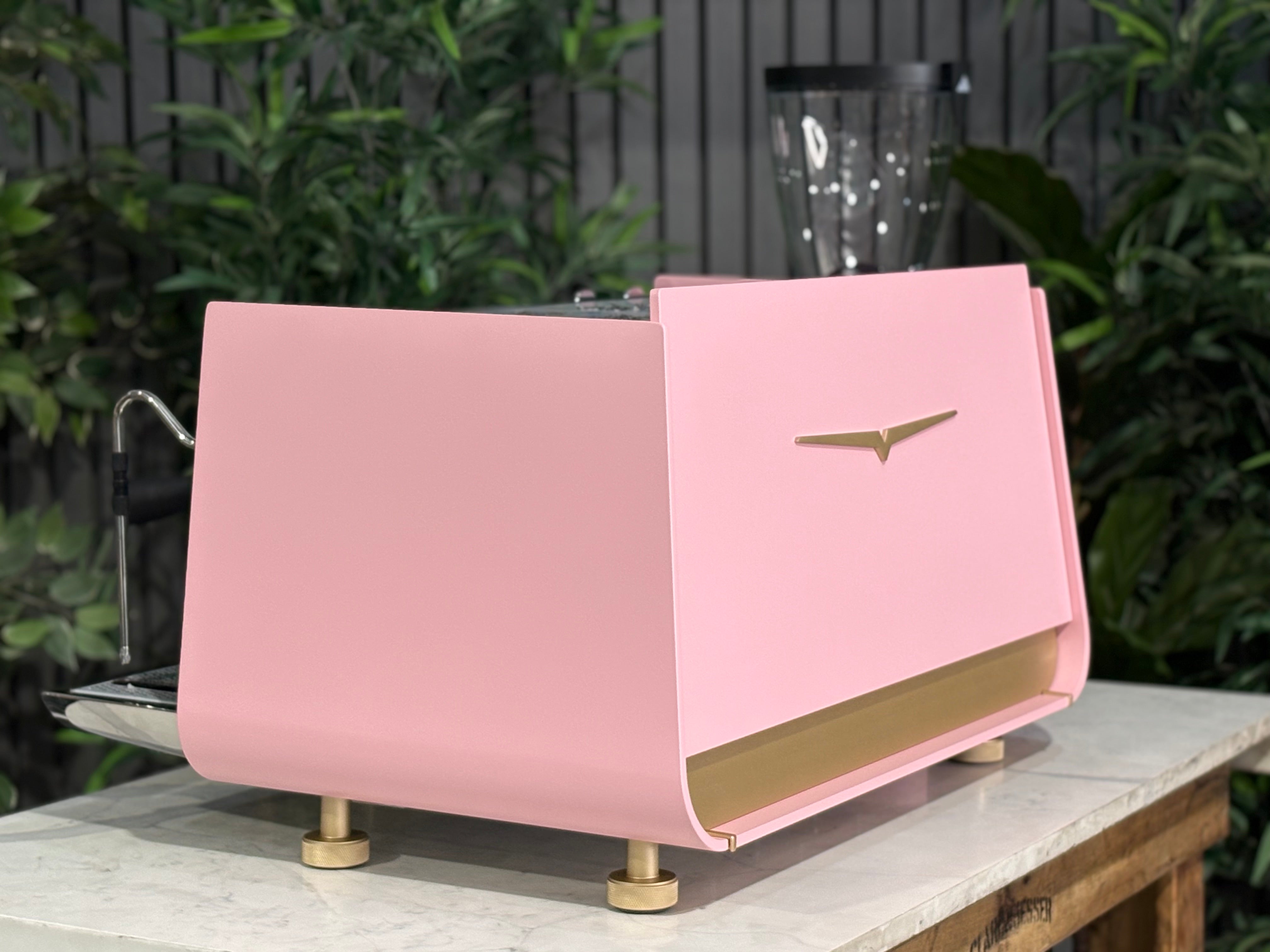 Victoria Arduino Eagle One & Grinder Custom Pink - 2 Group Commercial Espresso Machine - Gold