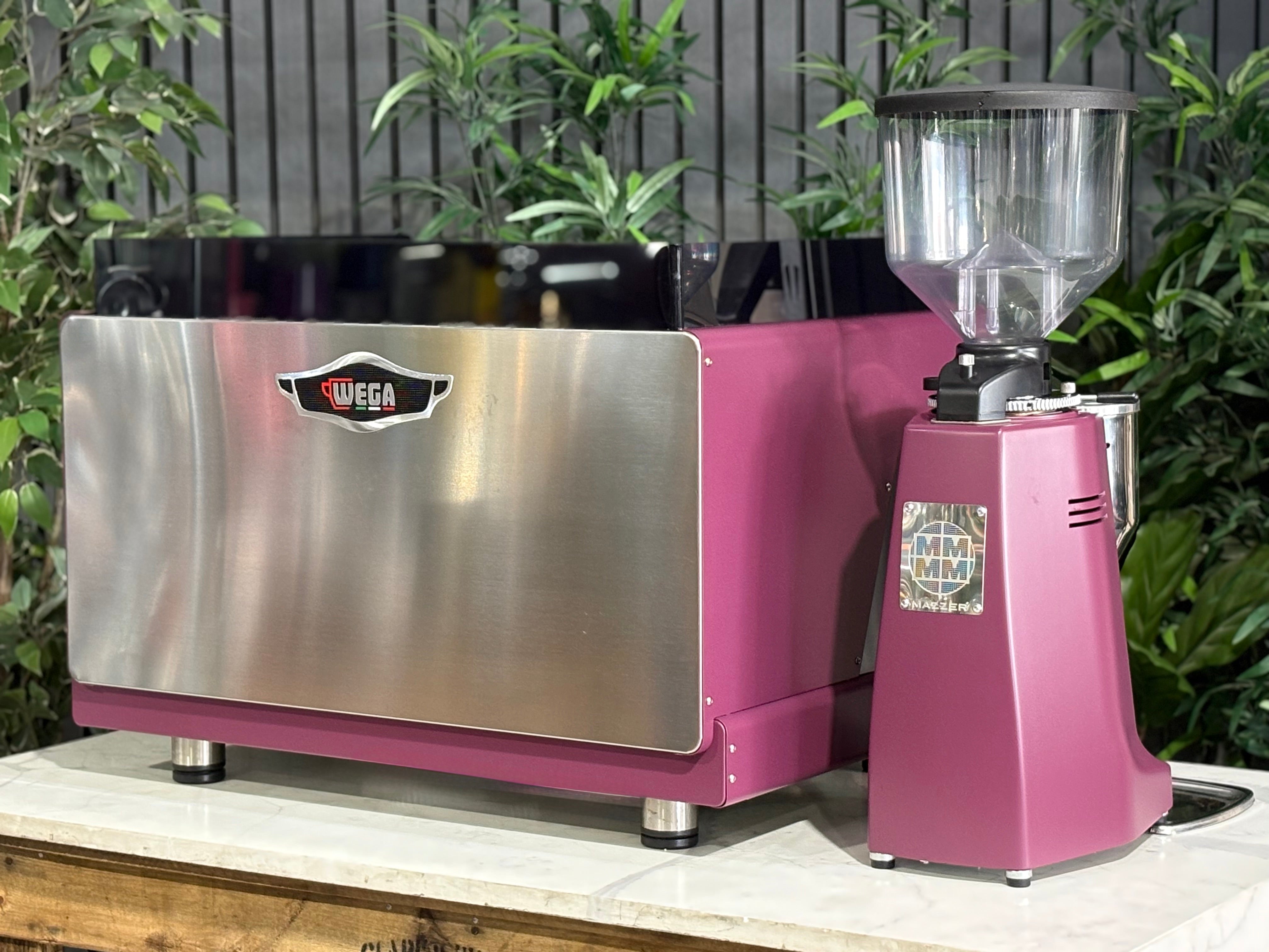 Wega Pegaso EVD & Mazzer Major Electronic Grinder Package - 2 Group Commercial Espresso Machine