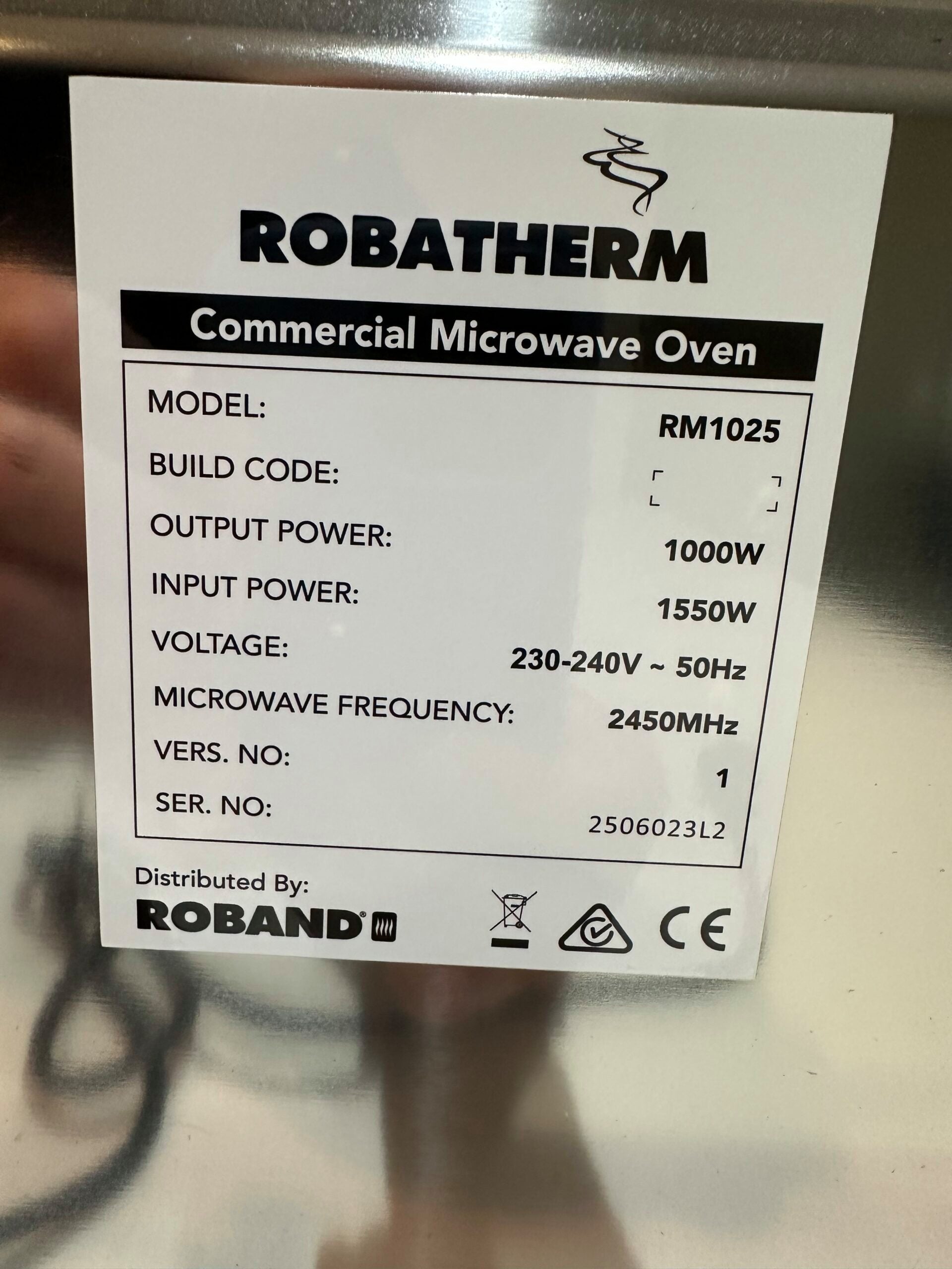Light Duty Commercial Microwave (CL-RM1025-2506023)
