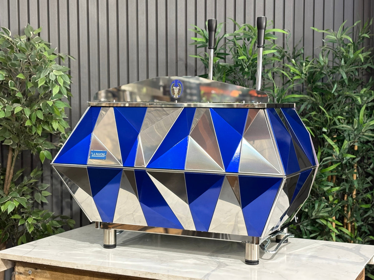 La Pavoni Diamante Lever - - 2 Group Commercial Espresso Machine - Commercial - Blue & Chrome
