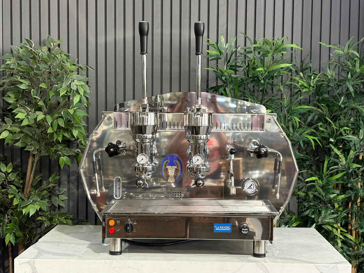 La Pavoni Diamante Lever - - 2 Group Commercial Espresso Machine - Commercial - Blue & Chrome
