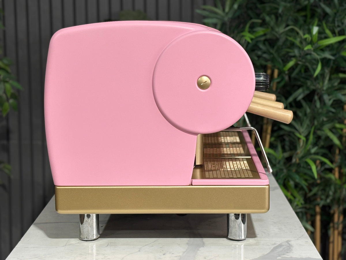 San Marino Lisa - - 3 Group Commercial Espresso Machine - Commercial - Pink, Gold & Timber