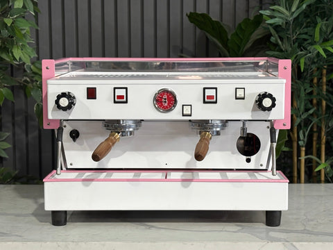 La Marzocco Linea Classic EE - - 2 Group Commercial Espresso Machine - Commercial - Pink & White & Timber