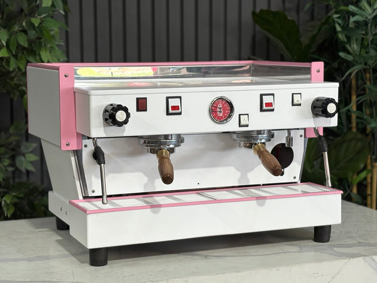 La Marzocco Linea Classic EE - - 2 Group Commercial Espresso Machine - Commercial - Pink & White & Timber