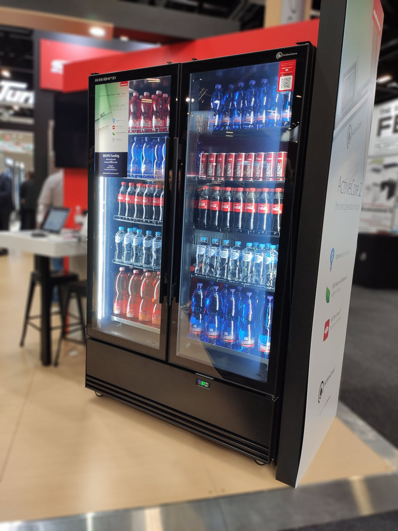 Skope BME1200N-A 2 Glass Door Display or Storage Fridge