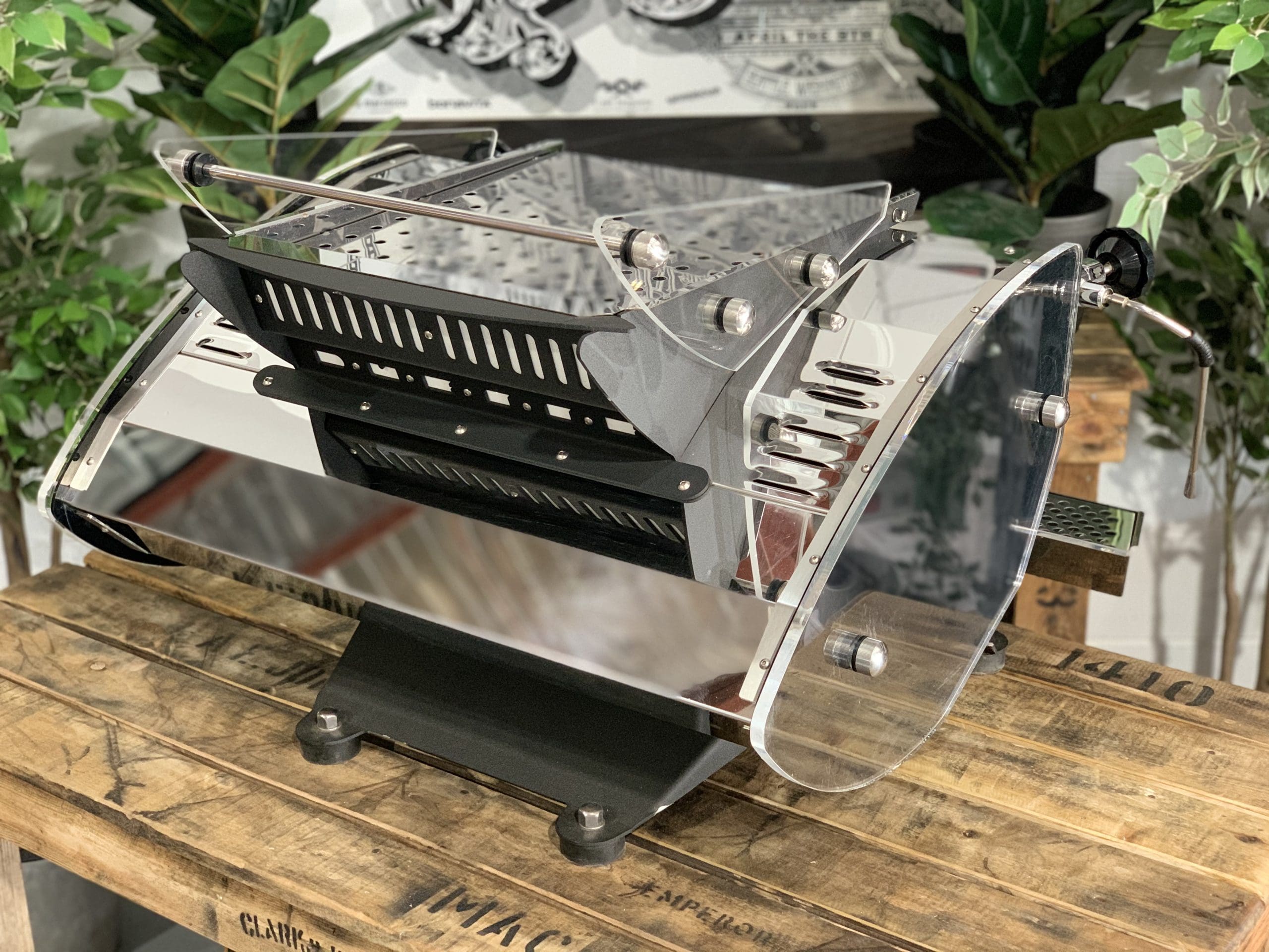 Kees Van Der Westen Mirage Duette Black Sides - 2 Group Commercial Espresso Machine - Stainless
