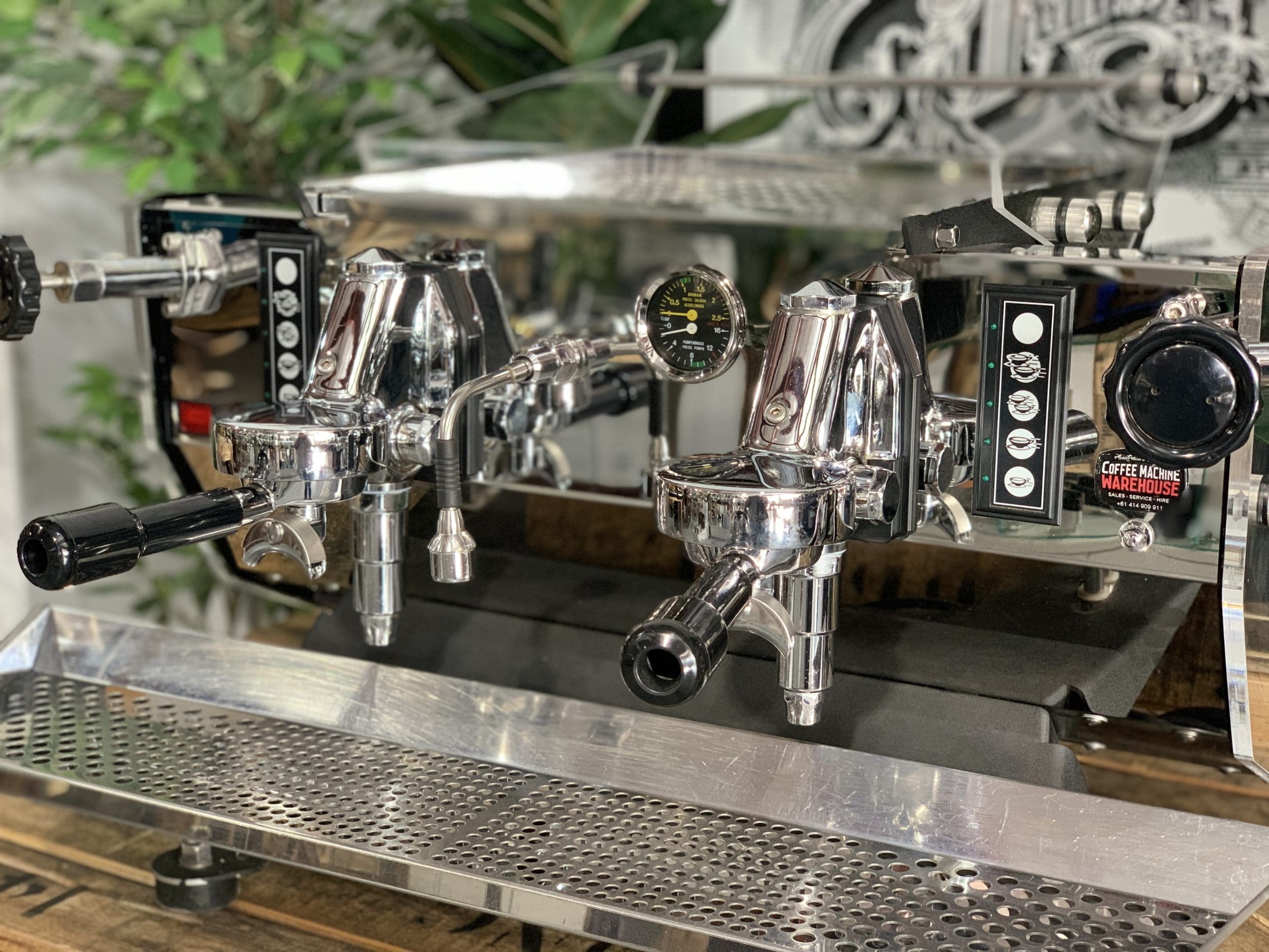 Kees Van Der Westen Mirage Duette Black Sides - 2 Group Commercial Espresso Machine - Stainless