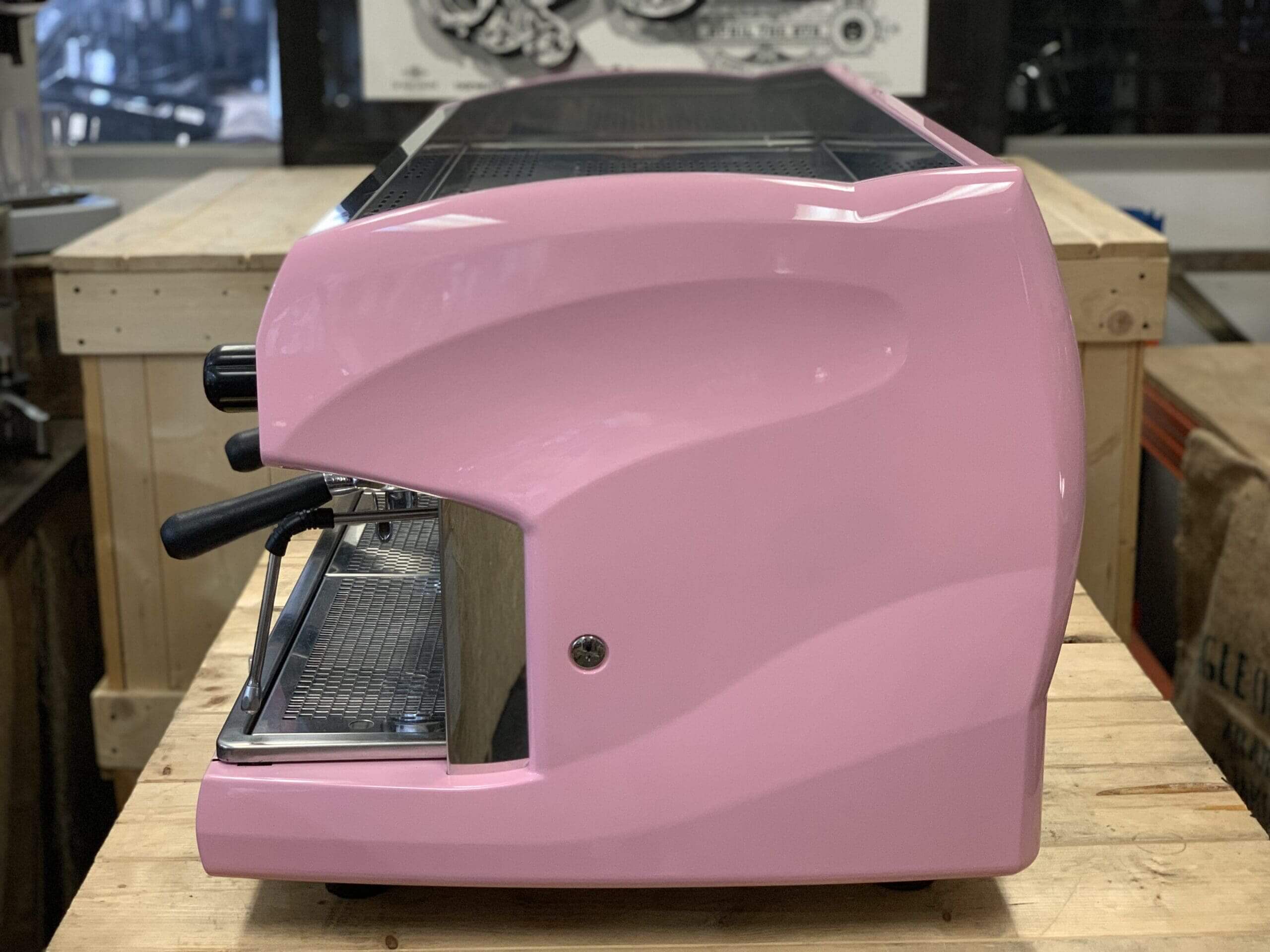 Wega Polaris Low Cup - 3 Group Commercial Espresso Machine - Pink