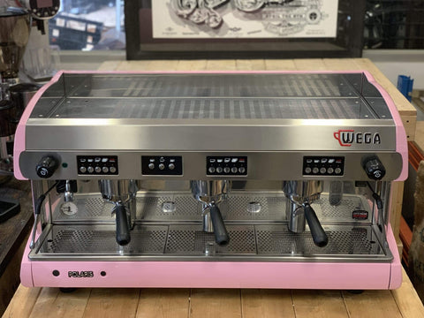 Wega Polaris Low Cup - 3 Group Commercial Espresso Machine - Pink