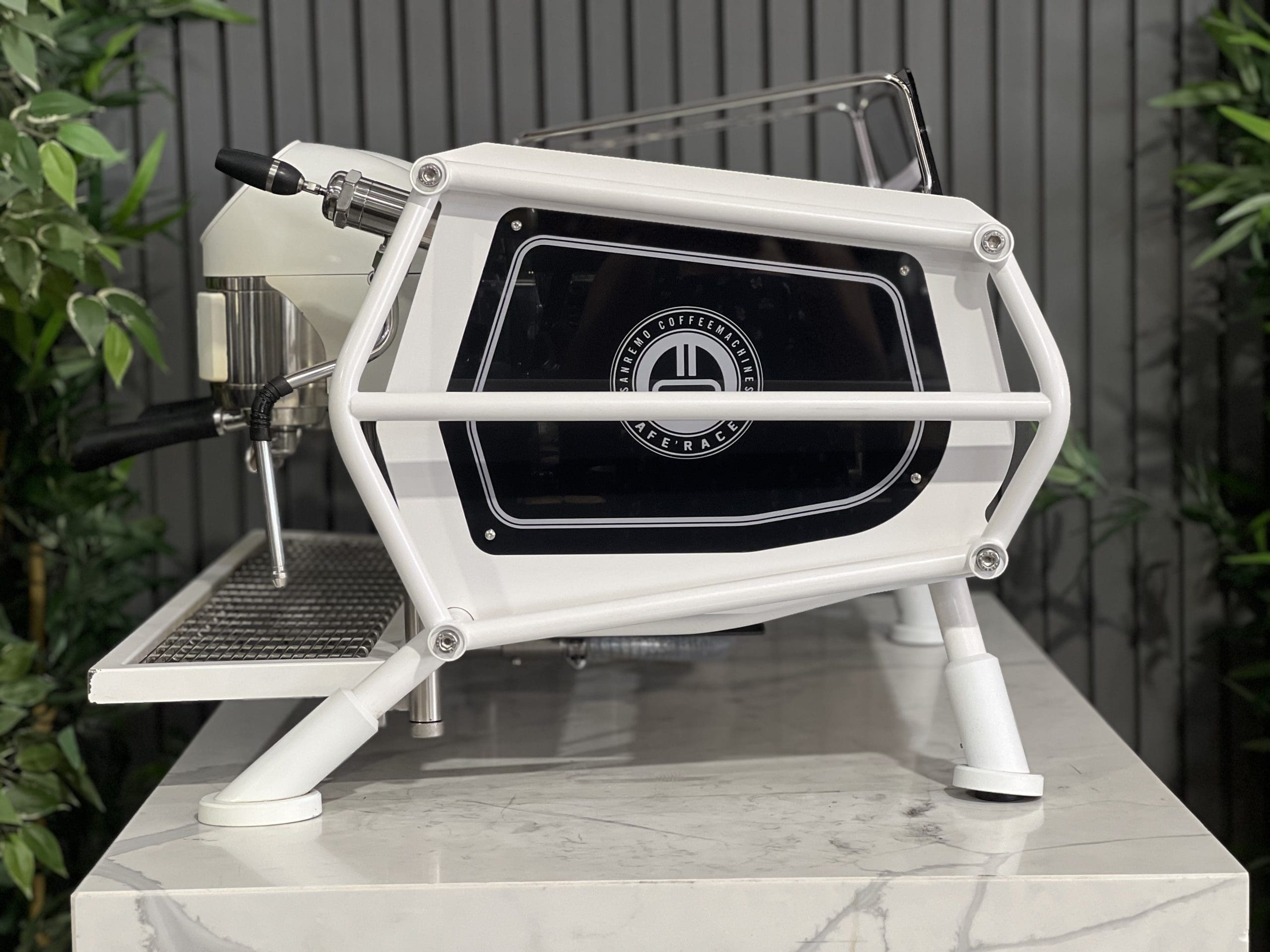 San Remo Cafe Racer - 2 Group Commercial Espresso Machine - White