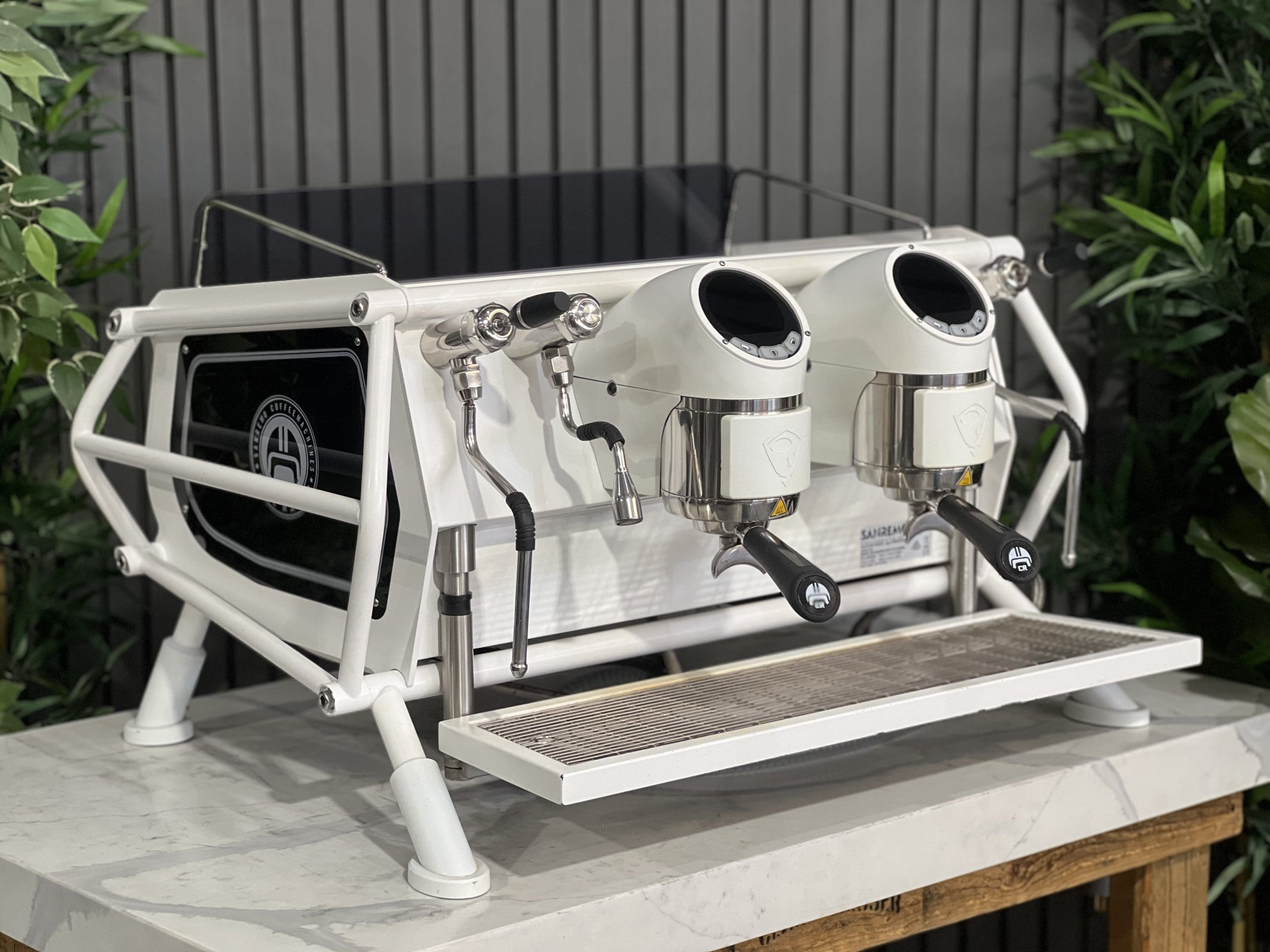 San Remo Cafe Racer - 2 Group Commercial Espresso Machine - White