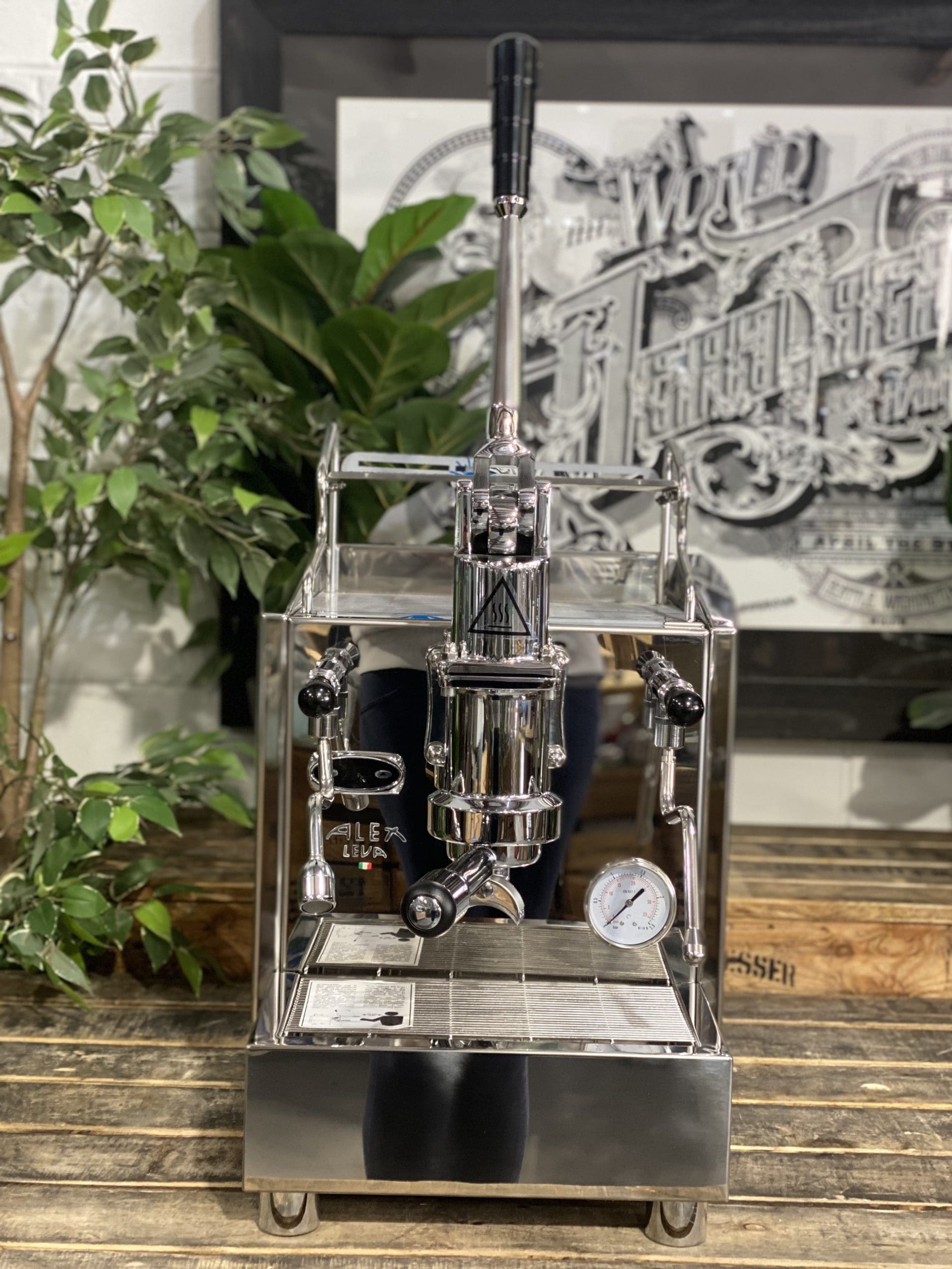 Izzo Alex Leva (Full Pull Lever) Plumbed &amp; No Pump - 1 Group Commercial Espresso Machine