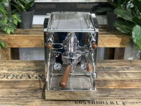 Izzo Vivi PID Flick Taps Stainless With Kit - 1 Group Commercial Espresso Machine - Timber
