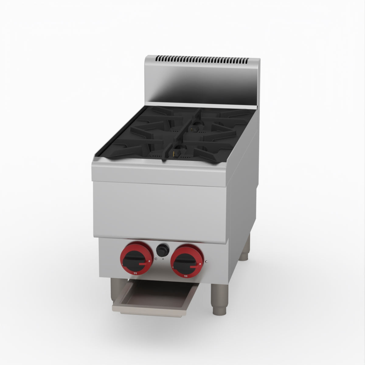 GasMax Benchtop Lpg 2 Burner Cooktop W/ Splashback JUS-TR-2BLPG