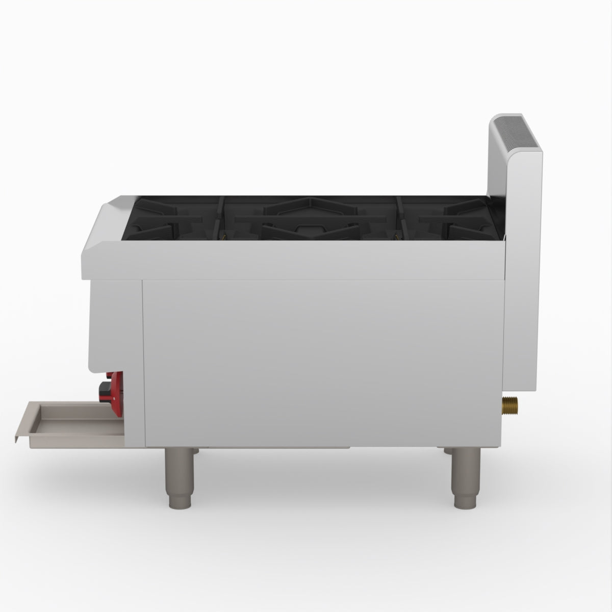 GasMax Benchtop Natural Gas 2 Burner Cooktop W/ Splashback JUS-TR-2B