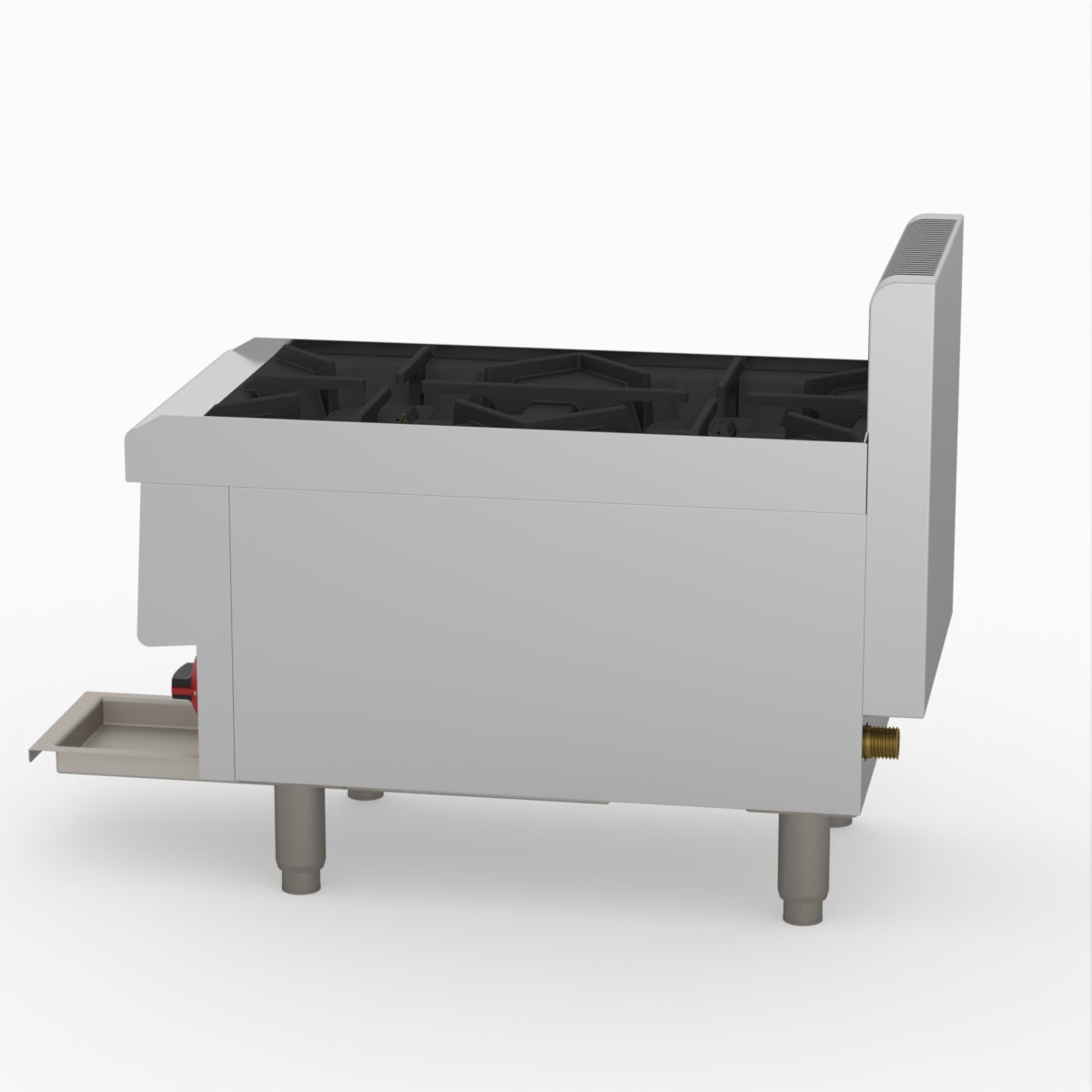 GasMax Benchtop Natural Gas 2 Burner Cooktop W/ Splashback JUS-TR-2B