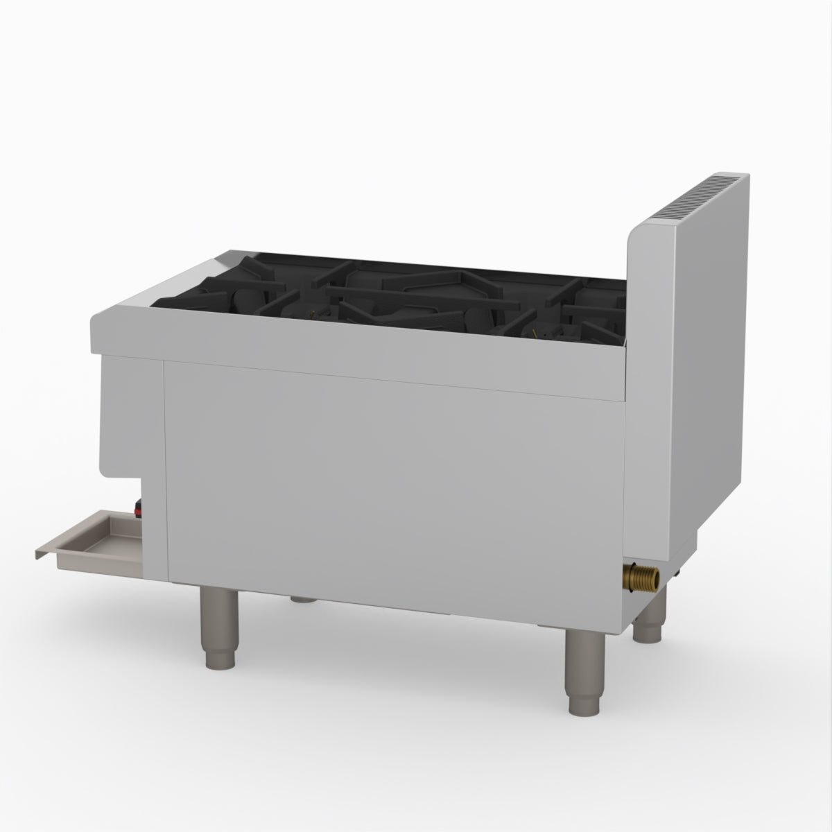 GasMax Benchtop Lpg 2 Burner Cooktop W/ Splashback JUS-TR-2BLPG