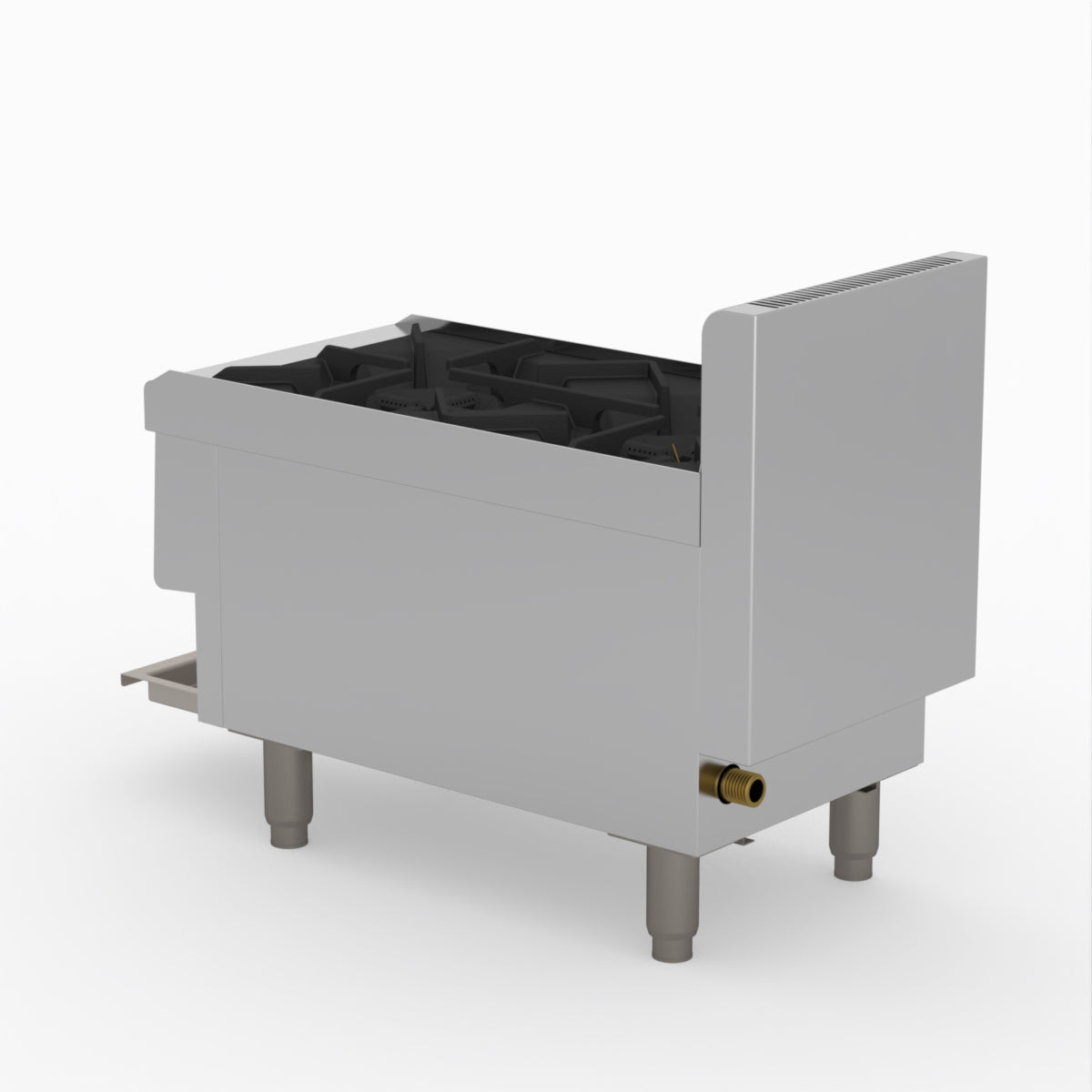 GasMax Benchtop Natural Gas 2 Burner Cooktop W/ Splashback JUS-TR-2B